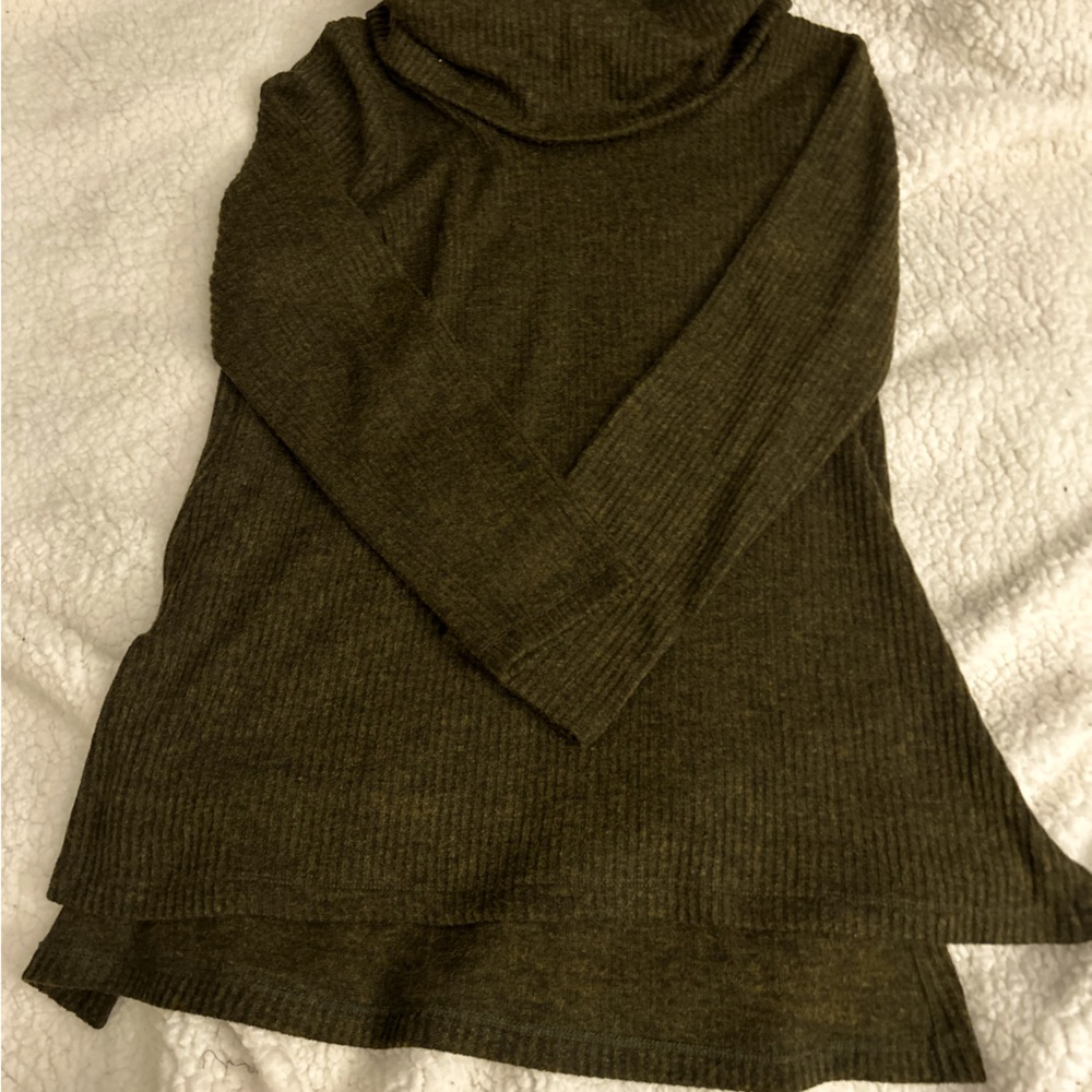 Army green tunic sweater